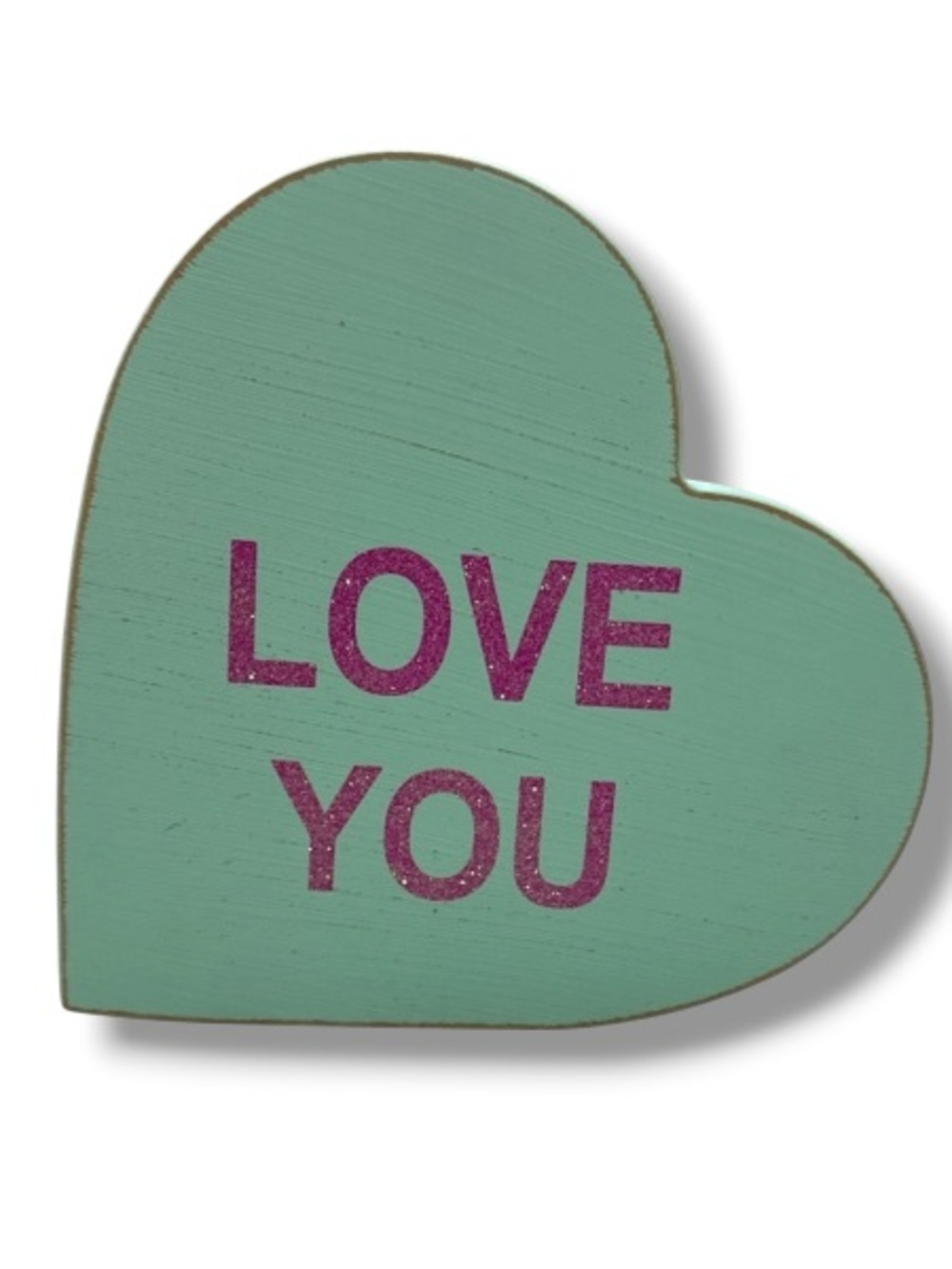 Quill to Paper Sixtrees Valentine’s Day Heart Shaped Wood Table Decor Love You